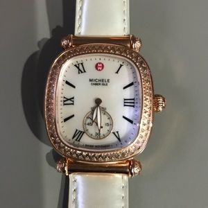 Michele Watch Rose Gold with 2 Bands